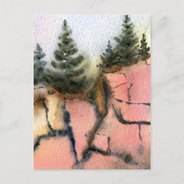 Postal de "Cliff Hangers #1" en las carreteras rur (Anverso)