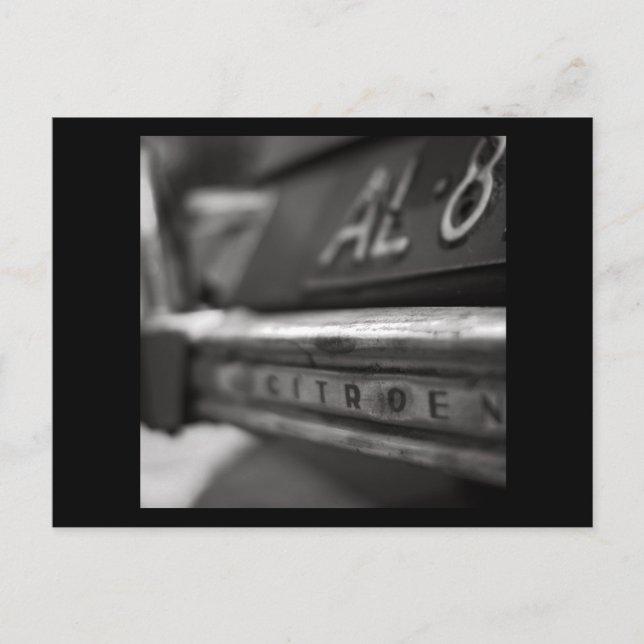 Postal de coche de época | Citroen 2cv | Francia (Anverso)