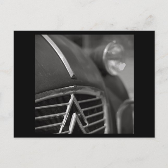 Postal de coche de época | Citroen 2cv | Francia (Anverso)