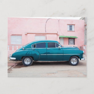 Postal de coche retro