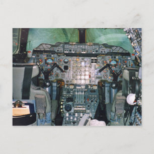 Postal de Cockpit concorde