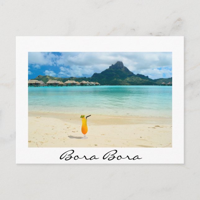 postal de cóctel tropical Bora Bora (Anverso)