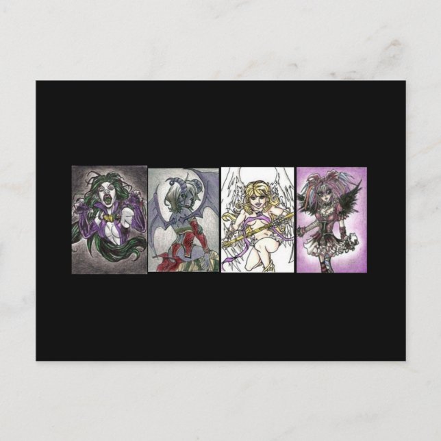 Postal de colección de arte bueno y malo (Anverso)