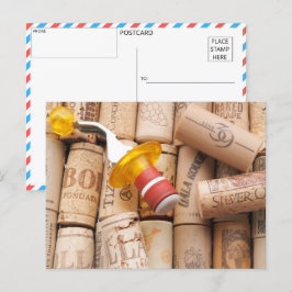 Postal de colección de corchos de vino