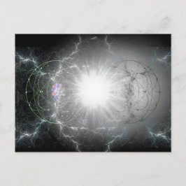 Postal de colisión de materia-antimateria