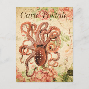 Postal de collage francés vintage moderno