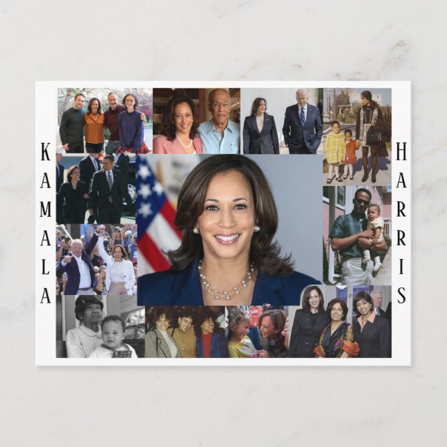 Postal de Collage Kamala Harris (Anverso)