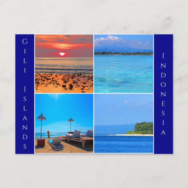 postal de coloquio de las islas gili indonesia (Anverso)