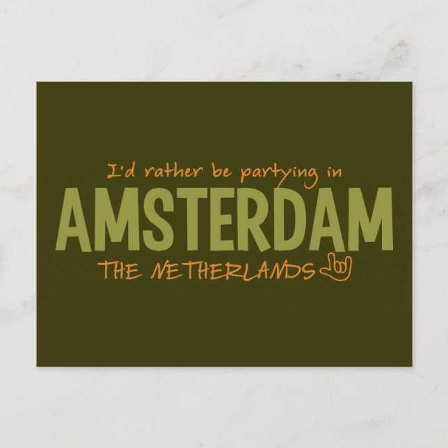 postal de color AMSTERDAM personalizado (Anverso)