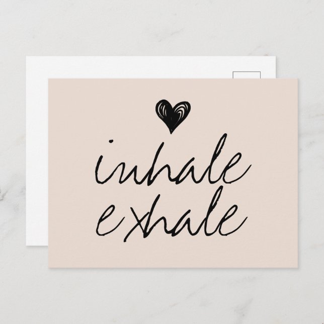 Postal de color beige crema mínima (Anverso / Reverso)