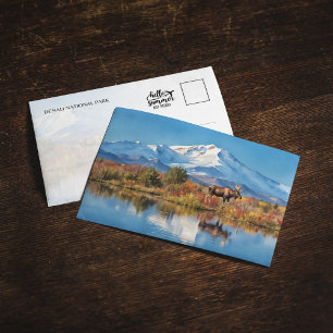 Postal de color de agua de Alaska