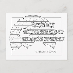 Postal de color de Cherokee Proverb