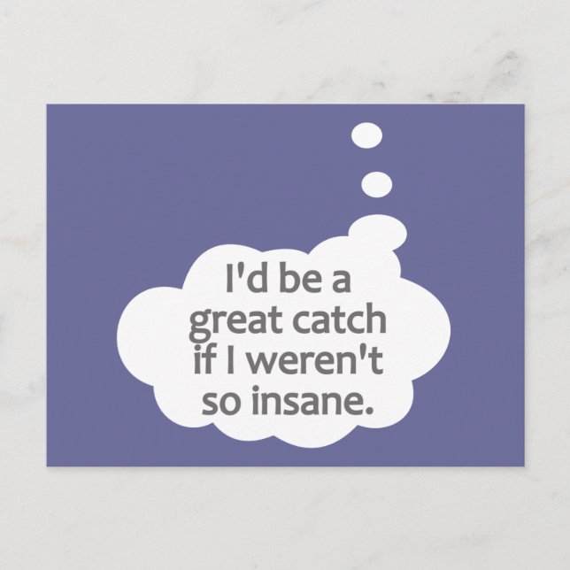 Postal de color de personalizado demente (Anverso)