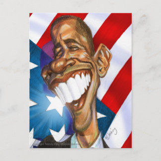 postal de color Obama Omage