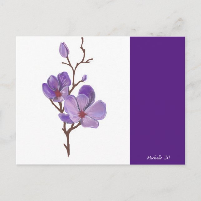 Postal de color púrpura (Anverso)