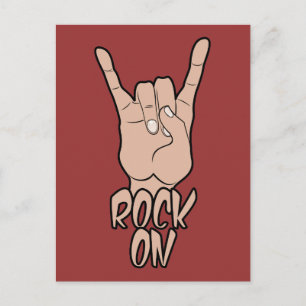 postal de color ROCK ON personalizado