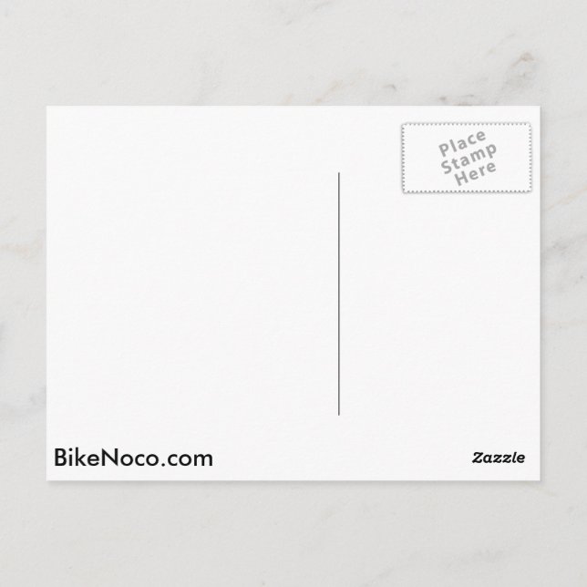 Postal de Colorado de la bici (Reverso)