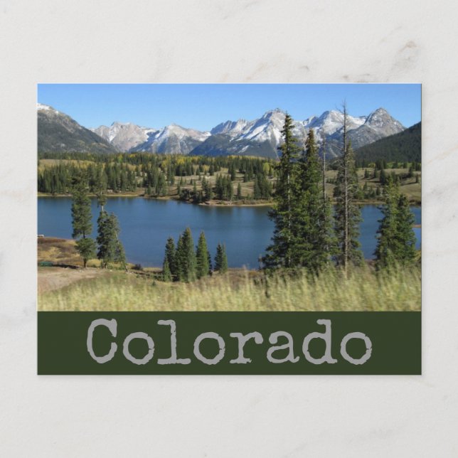 Postal de Colorado Scenic Lake & Mountains (Anverso)