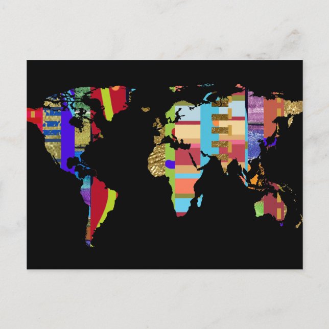 postal de colores del mundo (Anverso)