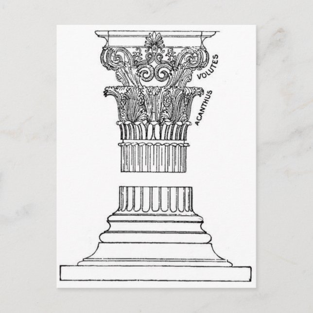 Postal de columna griega (Anverso)