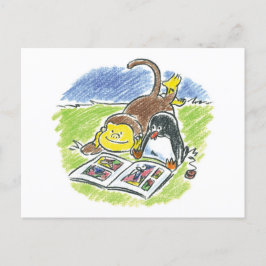 Postal de cómic de Furry Friends