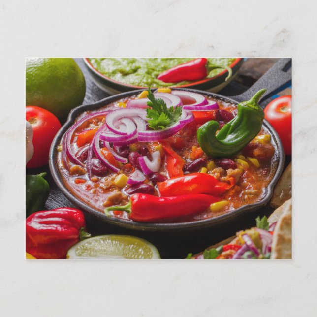 Postal de comida mexicana (Anverso)
