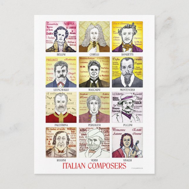 postal de Compoers de Italia (Anverso)
