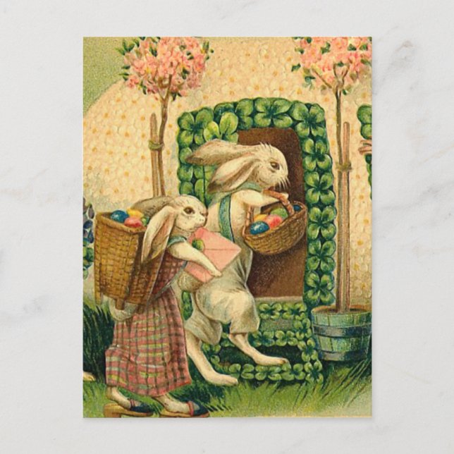 Postal de conejito de Pascua (Anverso)