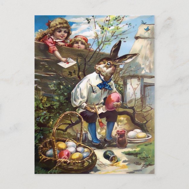 Postal de conejito de Pascua (Anverso)