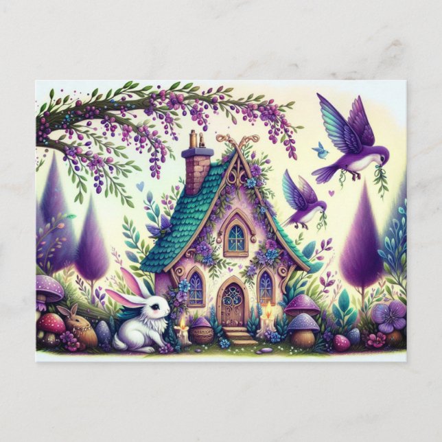 Postal de conejo de jardín. (Anverso)