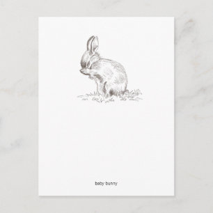 Postal de conejo para bebés