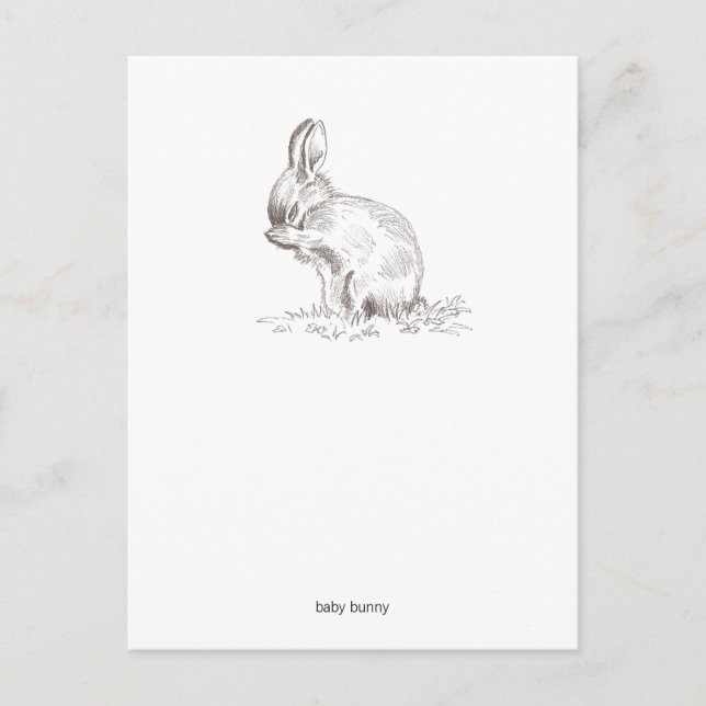 Postal de conejo para bebés (Anverso)