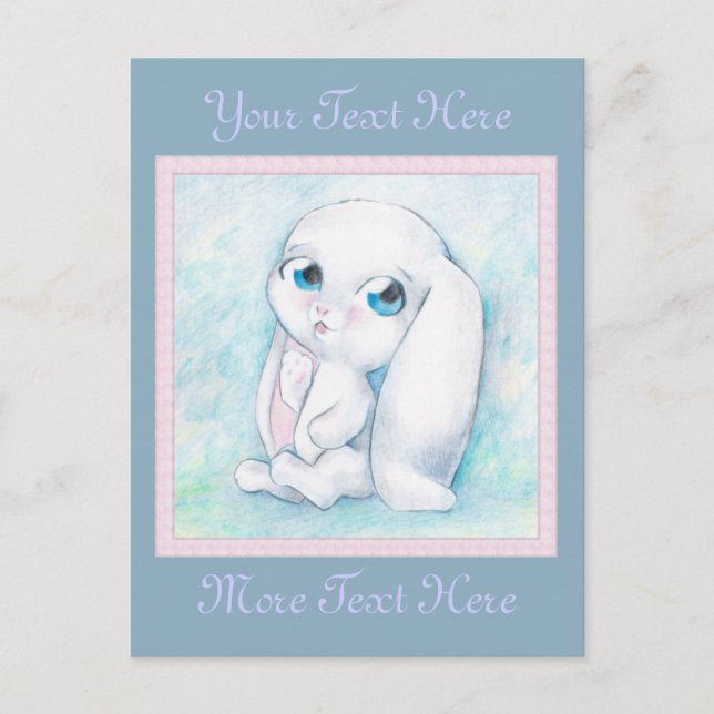 Postal de conejo pequeño (Anverso)