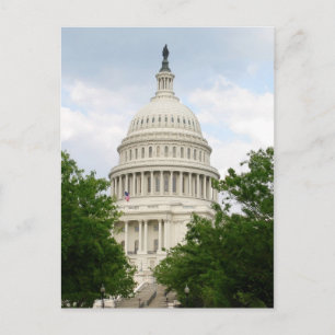 Postal de construcción del Capitolio de Estados Un