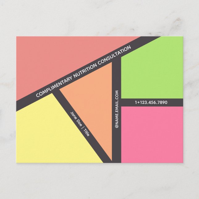 Postal de consulta complementaria sobre nutrición (Anverso)