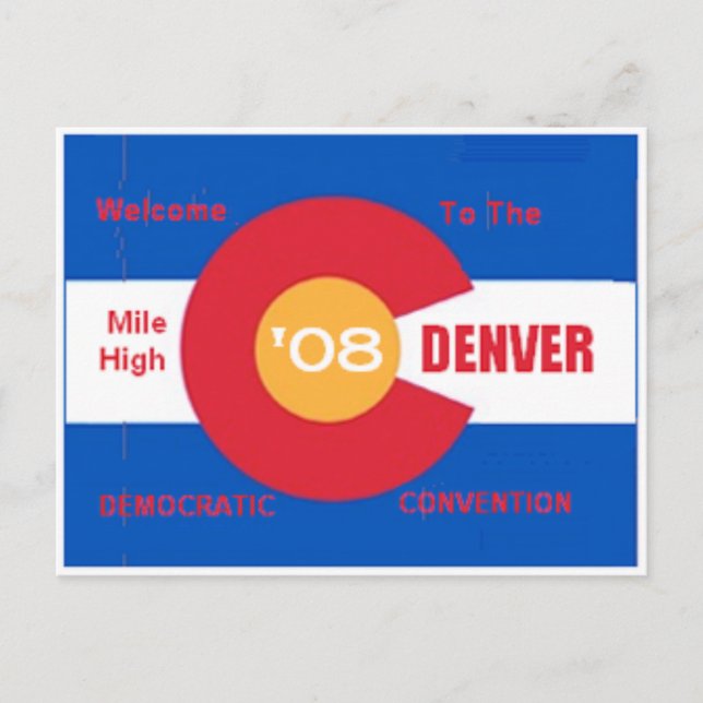 Postal de Convención Democrática Denver DNC (Anverso)