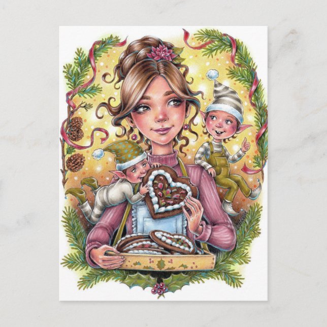 Postal de Cookie Elves (Anverso)