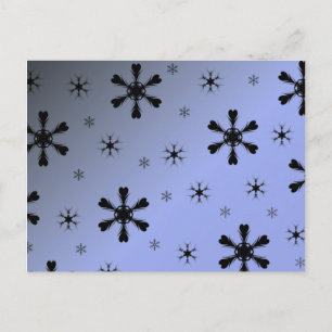 Postal de copo de nieve de invierno