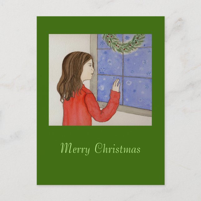 postal de copos de nieve (Anverso)