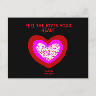 Postal de corazón alegre