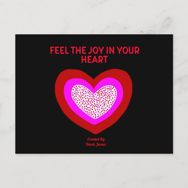Postal de corazón alegre (Anverso)