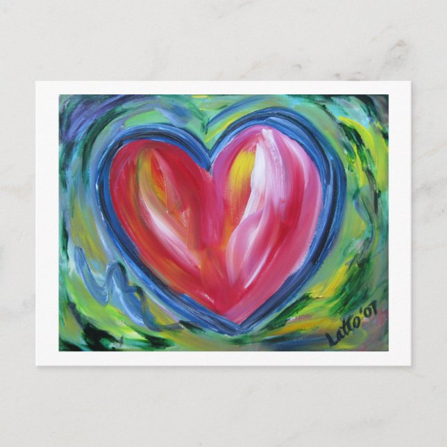 Postal de corazón con esperanza (Anverso)