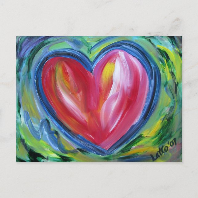 Postal de corazón con esperanza (Anverso)