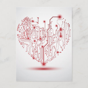 Postal de corazón eléctrico