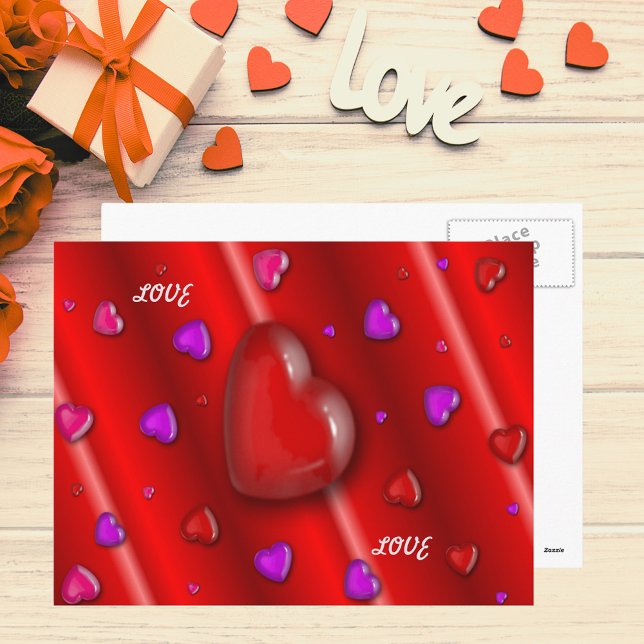 Postal de corazones deliciosos (Yummy Hearts Postcard)