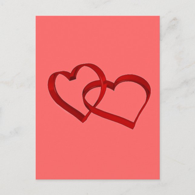 Postal de corazones vinculados (Anverso)