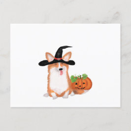 Postal de Corgi Halloween
