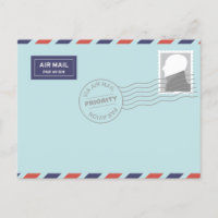 postal de correo aéreo