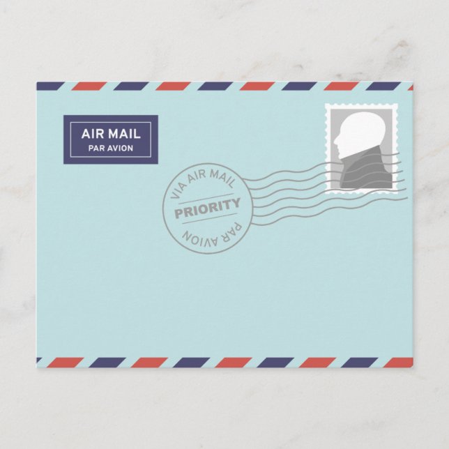 postal de correo aéreo (Anverso)