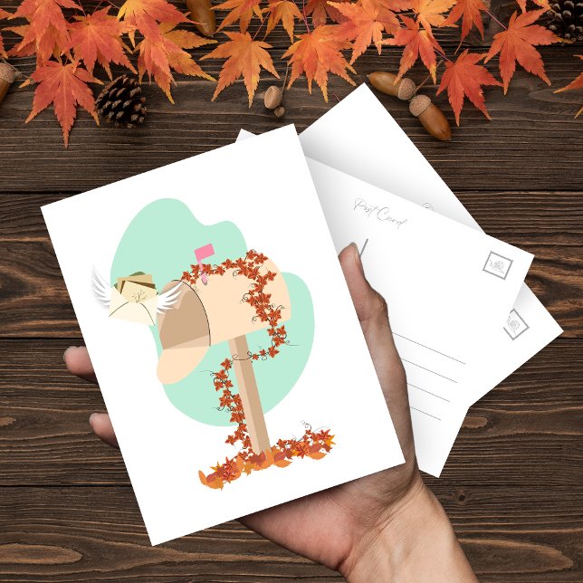 Postal de correo aéreo de buzón de otoño (Subido por el creador)